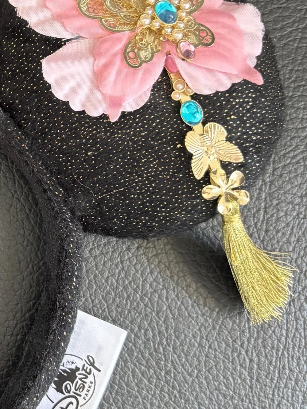 Disney 2020 Lunar New Years Mouse Ears Headband Pink Butterfly Torquise & Gold